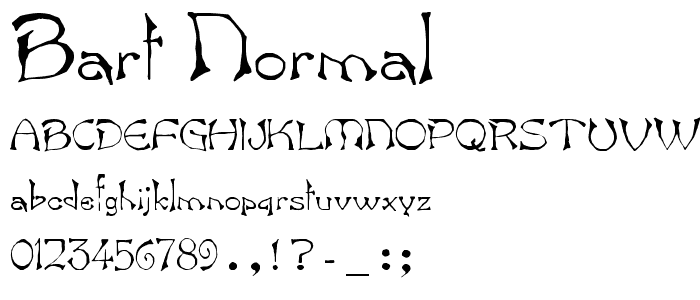 Bart Normal font
